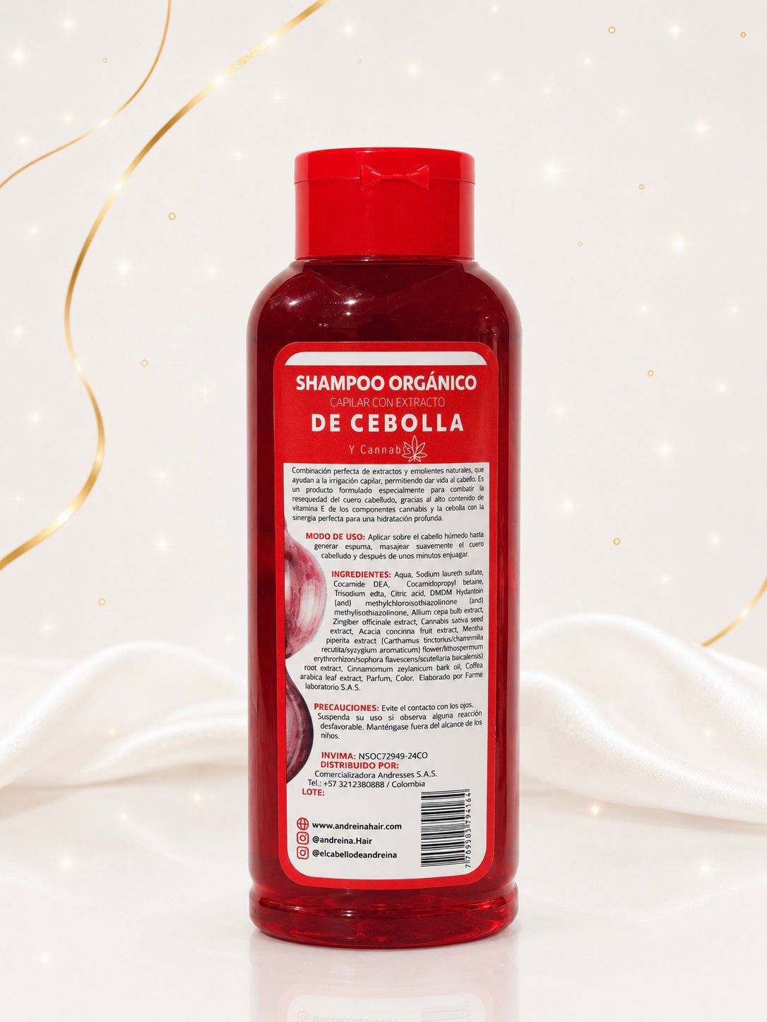 Shampoo de Cebolla con Extracto de Cannabis